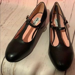 Vintage t-strap Maryjanes heel glitter crissie NWT